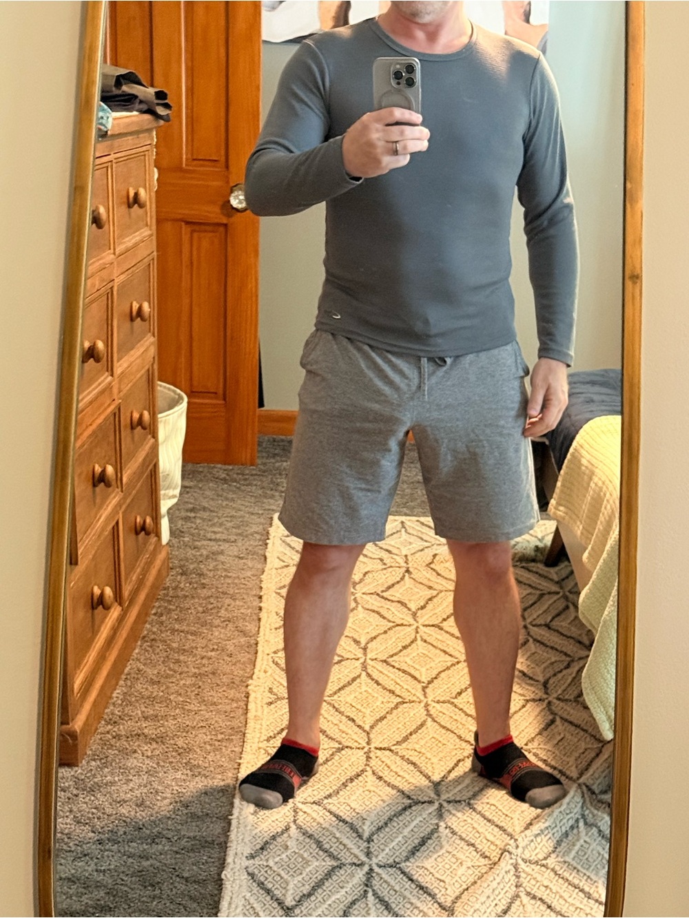 Champion Men’s Long Sleeve Crew Neck Thermal- Gray